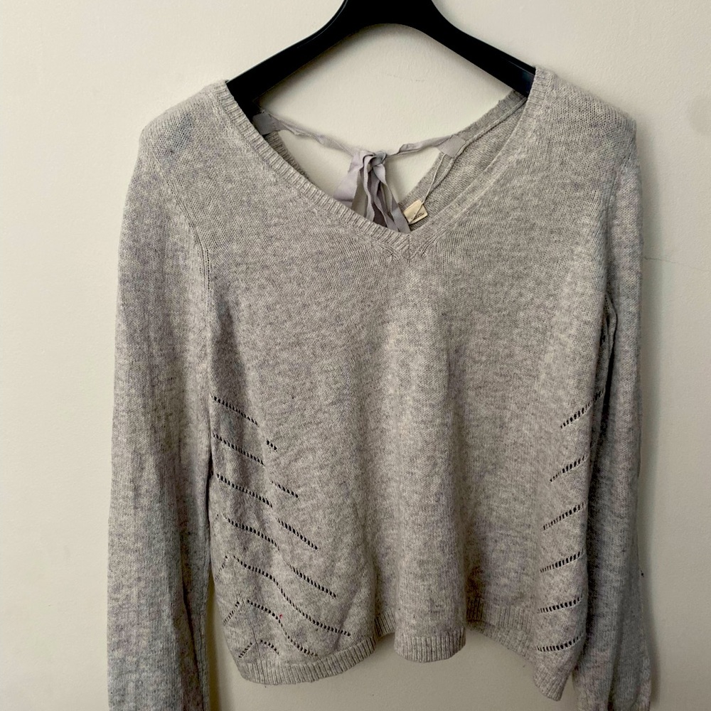 Moth Anthropology brand tie back sweater